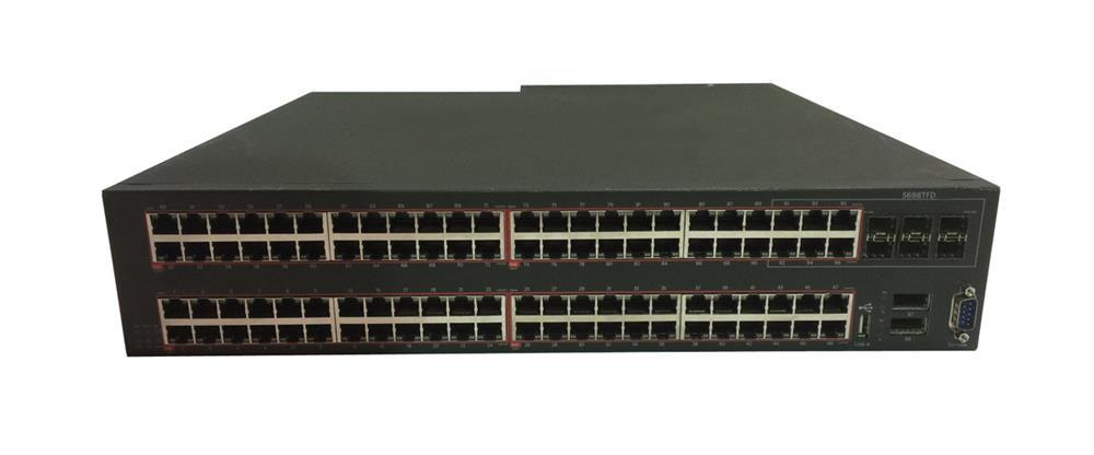 AL1001E11-E5-A1 Nortel Ethernet Routing Switch 5698TFD-PWR with 96 x 10/100/1000 Ports 6 Shared SFP Ports 2 XFP Ports 1000W AC PS 1.5-Foot Stacking Cable Power Cord RoHS 5/6 Compliant (Refurbished)