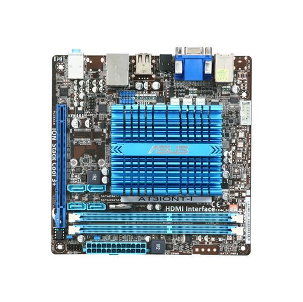 AT3IONT-I-B2 ASUS AT3IONT-I Socket PBGA437 Nvidia ION Chipset Intel Atom 330 Processors Support DDR3 2x DIMM 4x SATA 3.0Gb/s Mini ITX Motherboard (Refurbished)