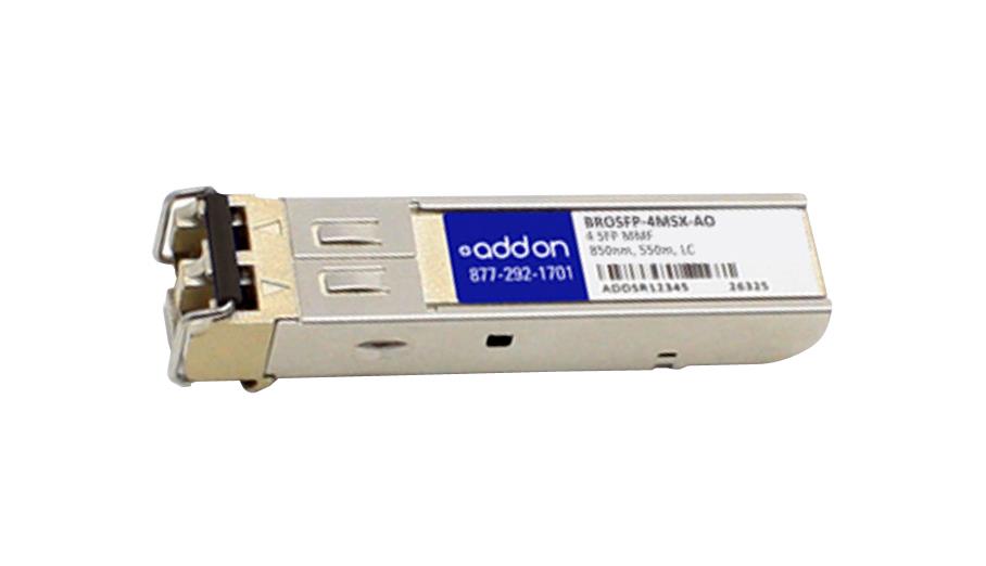 BROSFP4MSXAO AddOn 2Gbps 4GBase-SW Multi-mode Fiber 550m 850nm LC Connector SFP Transceiver Module for Brocade Compatible
