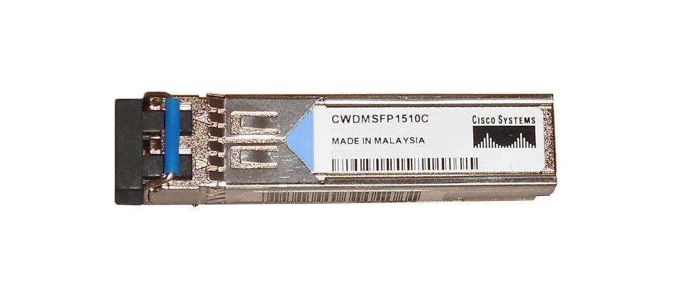 CWDMSFP1510C Cisco 1.25Gbps 1.25GBase-CWDM Single-mode Fiber 80km 1510nm Duplex LC Connector/PC Connector SFP Transceiver Module (Refurbished)