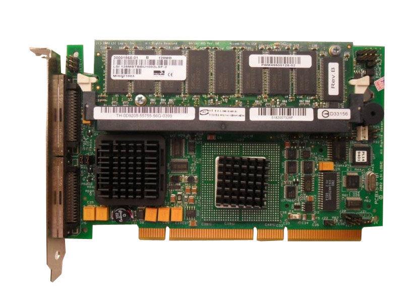 D9205 Dell PERC 4/DC 128MB Cache 64-bit Ultra-320 SCSI Dual Channel PCI-X RAID Controller Card