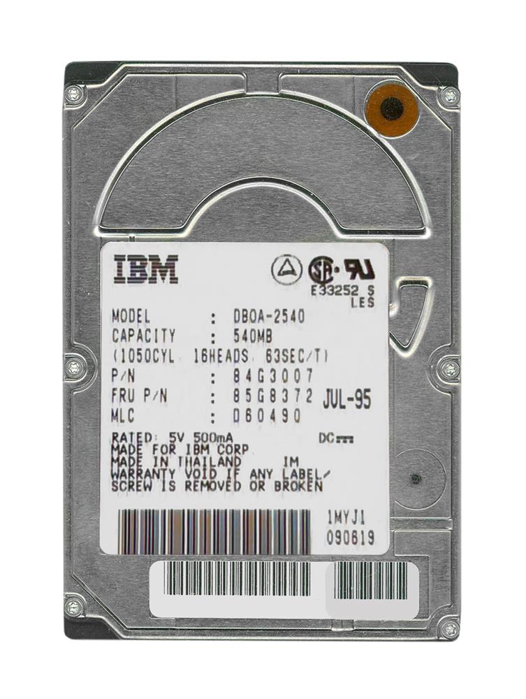 DBOA-2540 IBM Travelstar LP 540MB 4000RPM ATA/IDE 64KB Cache 2.5-inch Internal Hard Drive