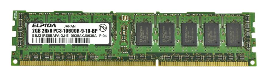 EBJ21RE8BAFA-DJ-E Elpida 2GB PC3-10600 DDR3-1333MHz ECC Registered CL9 240-Pin DIMM Dual Rank Memory Module