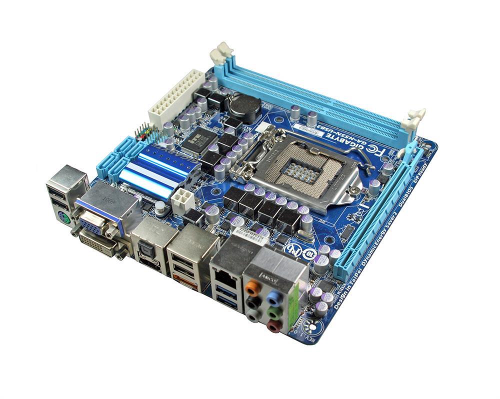 GA-H55N-USB3-A1 Gigabyte GA-H55N-USB3 Socket LGA 1156 Intel H55 Chipset Core i7 / i5 / i3 / Pentium Processors Support DDR3 2x DIMM 4x SATA 3.0Gb/s Mini-ITX Motherboard (Refurbished)