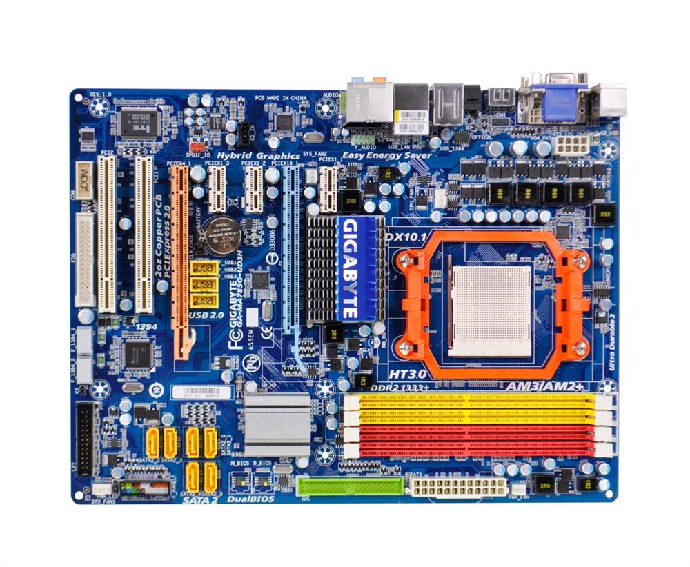 GA-MA785G-UD3H Gigabyte Socket AM3/AM2+/AM2 AMD 785G/ SB710 Chipset AMD Phenom II/ AMD Phenom / AMD Athlon II/ AMD Athlon/ AMD Sempron Processors Support DDR2 4x DIMM 6x SATA 3.0Gb/s ATX Motherboard (Refurbished)