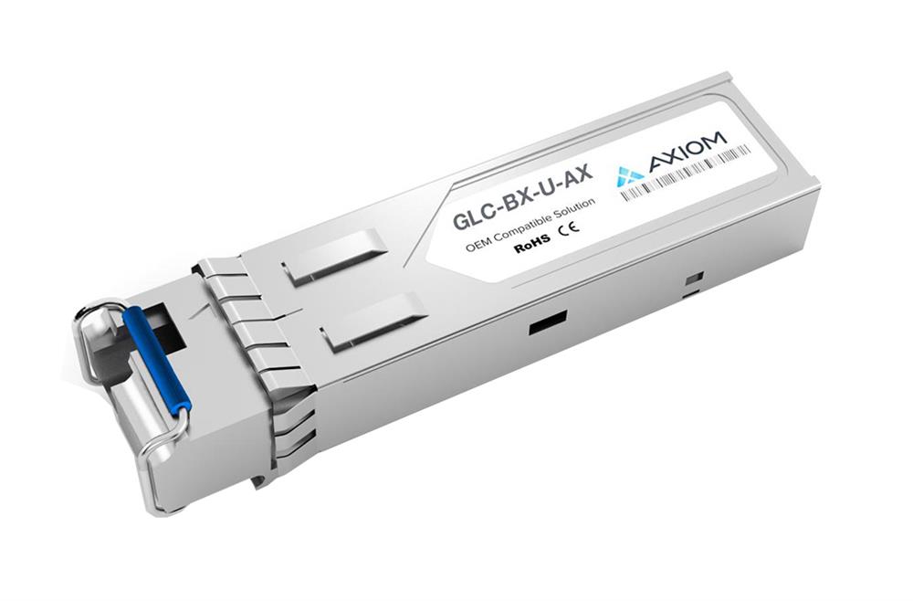 GLC-BX-U-AX Axiom 1Gbps 1000Base-BX-U Single-mode Fiber 10km 1310nmTX/1490nm-RX LC Connector SFP Transceiver Module for Cisco Compatible