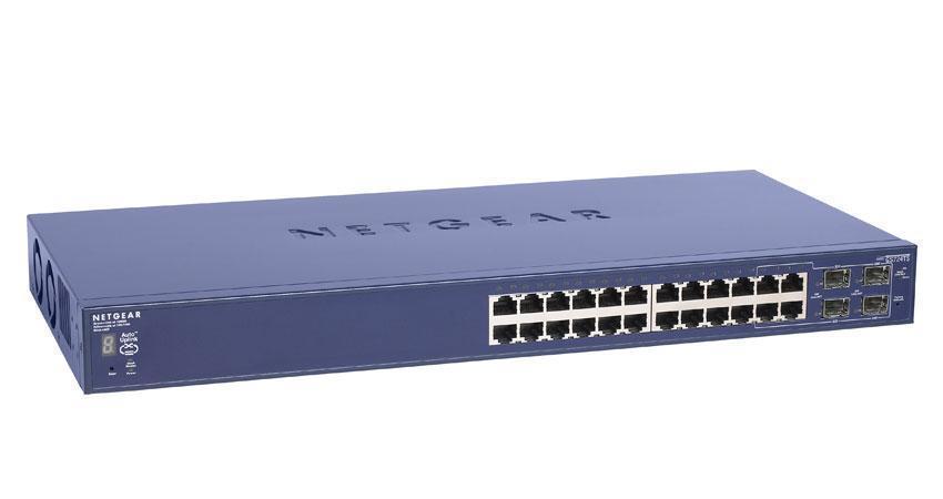 GS724TS100NAS NetGear ProSafe 24-Ports 10/100/1000Mbps Gigabit Stackable Ethernet Smart Switch (Refurbished)