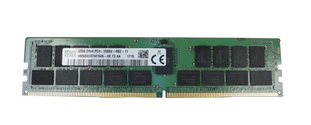 HMA84GR7AFR4N-VKT3 Hynix 32GB PC4-21300 DDR4-2666MHz Registered ECC CL19 288-Pin DIMM 1.2V Dual Rank Memory Module