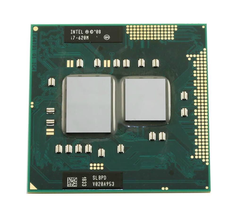 I7-620M Intel Core i7 Dual-Core 2.66GHz 2.50GT/s DMI 4MB L3 Cache Socket BGA1288 Mobile Processor