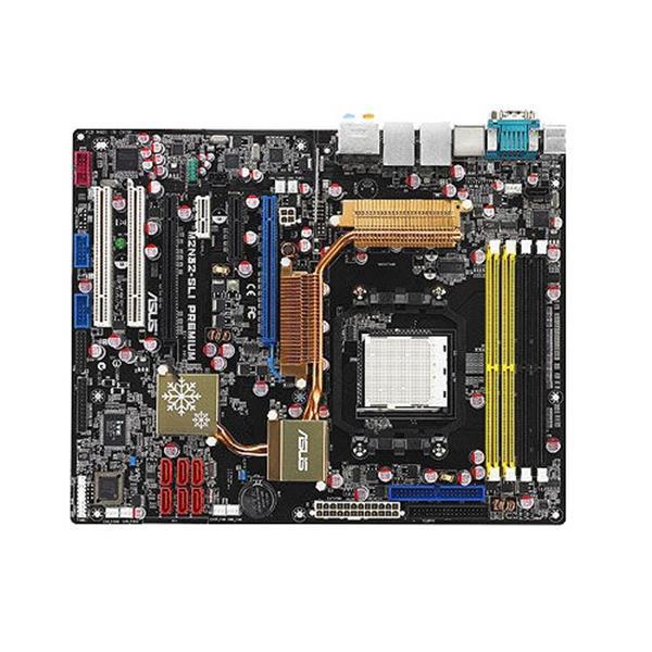 M2N32-SLIPremium Vista Edition ASUS Socket AM2+ Nvidia nForce 590 SLI MCP Chipset AMD Athlon 64 X2 / Athlon 64 FX / Athlon 64 Sempron Processors Support DDR2 4x DIMM 7x SATA 3.0Gb/s ATX Motherboard (Refurbished)