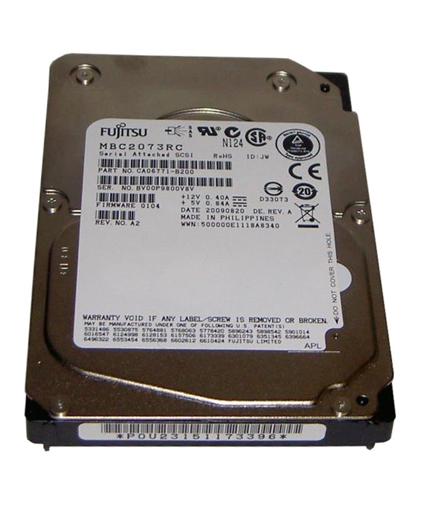 MBC2073RC Fujitsu Enterprise 73.5GB 15000RPM SAS 3Gbps 16MB Cache 2.5-inch Internal Hard Drive