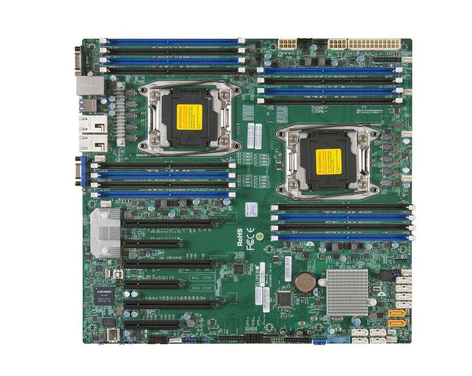 MBD-X10DRI-O-RE SuperMicro X10DRI Socket LGA 2011 Intel C612 Chipset Intel Xeon E2-2600 v3/v4 Processors Support DDR4 16x DIMM 10x SATA3 6.0Gb/s E-ATX Server Motherboard (Refurbished)