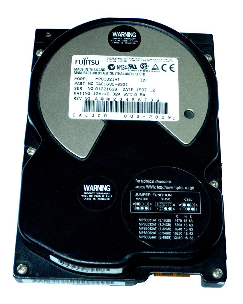 MPB3021AT Fujitsu Desktop 2.1GB 5400RPM ATA-33 256KB Cache 3.5-inch Internal Hard Drive