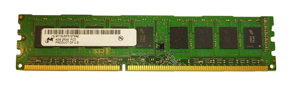 MT18JSF51272AZ-1G4A1 Micron 4GB PC3-10600 DDR3-1333MHz ECC Unbuffered CL9 240-Pin DIMM Dual Rank Memory Module