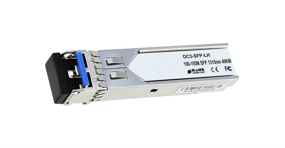 OC3-SFP-LH Alcatel-Lucent 155Mbps OC3/STM-1 LR-1 Single-mode Fiber 40km 1310nm Duplex LC Connector SFP Transceiver Module (Refurbished)