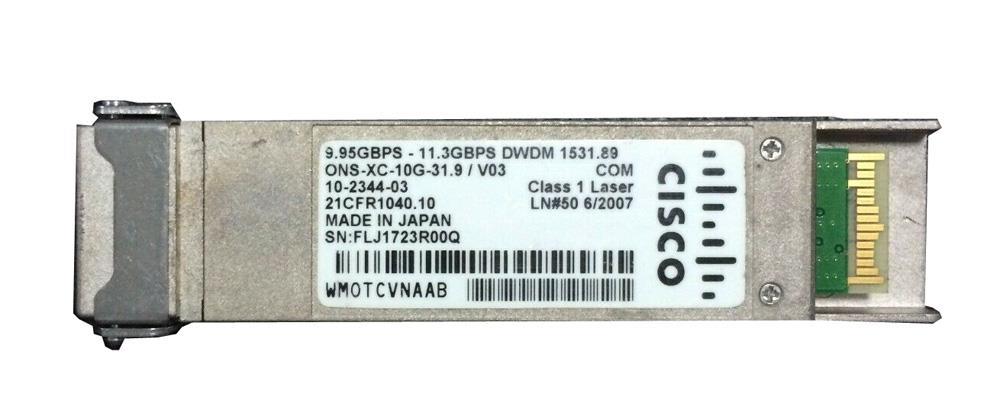 ONS-XC-10G-31.9 Cisco OC-192/STM-64 10Gbps 10GBase-DWDM Single-mode Fiber 80km 1531.90nm LC Connector XFP Transceiver Module