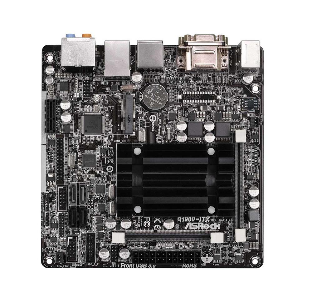Q1900-ITX ASRock Intel Celeron J1900 Quad-Core Processors Support DDR3 2x DIMM 2x SATA2 3.0Gb/s Mini-ITX Motherboard (Refurbished)