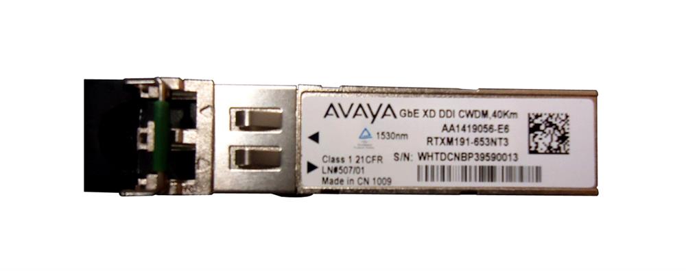 RMAA1419056-E6 Avaya 1Gbps 1000Base-CWDM Single-mode Fiber 40km 1530nm Duplex LC Connector SFP (mini-GBIC) Transceiver Module for Nortel Compatible (Refurbished)