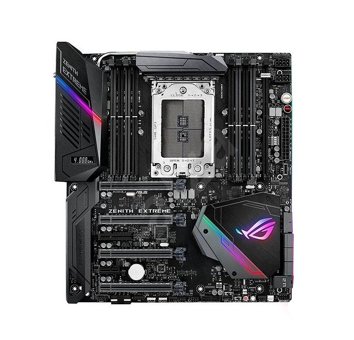 ROG ZENITH EXTREME Asus Socket TR4 AMD X399 Chipset AMD Ryzen Threadripper Processors Support DDR4 8x DIMM 6x SATA 6.0Gb/s Extended ATX Motherboard (Refurbished)