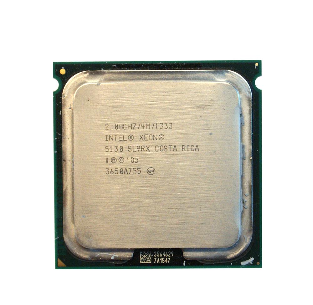 SL9RX Intel Xeon 5130 Dual-Core 2.00GHz 1333MHz FSB 4MB L2 Cache Socket LGA771 Processor