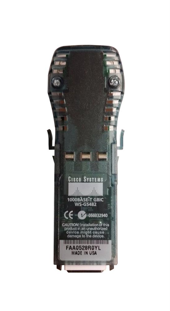 WS-G5482 Cisco 1Gbps 1000Base-TX Copper 100m RJ-45 Connector GBIC Transceiver Module