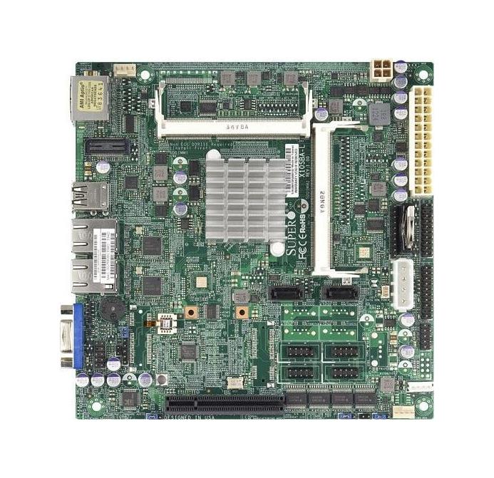 X10SBA-L SuperMicro Socket FCBGA1170 System On Chipset Intel Celeron Processors Support DDR3 SO-DIMM 2x SATA2 Mini-ITX Server Motherboard (Refurbished)