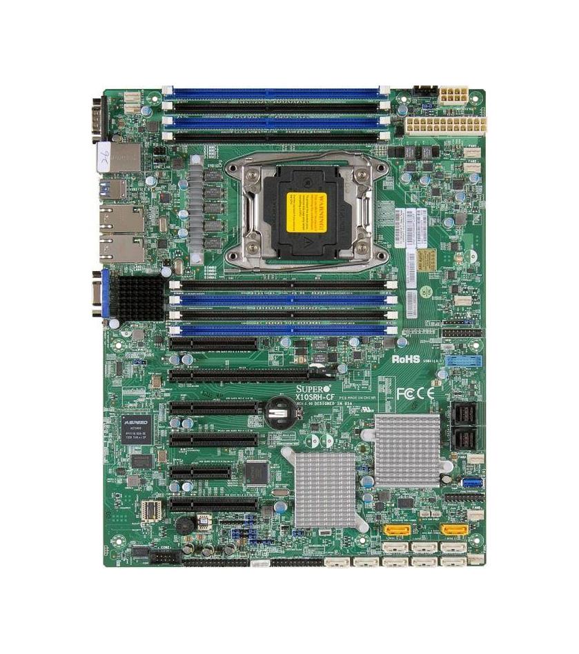 X10SRH-CF SuperMicro Socket R3 LGA 2011 Intel C612 Chipset Xeon E5-1600 / E5-2600 v4 / v3 Processors Support DDR4 8x DIMM 10x SATA 6.0Gb/s 8x SAS 12.0Gb/s ATX Server Motherboard (Refurbished)