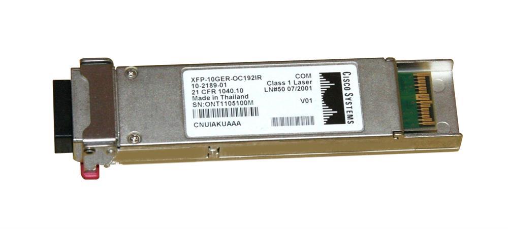 XFP-10GER-OC192IR Cisco 10Gbps OC-192/STM-64 IR-2 10GBase-ER Single-Mode Fiber 40km 1550nm Duplex LC Connector XFP Transceiver Module