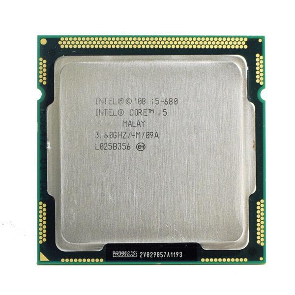 i5-680 Intel Core i5 Dual-Core 3.60GHz 2.50GT/s DMI 4MB L3 Cache Socket LGA1156 Processor