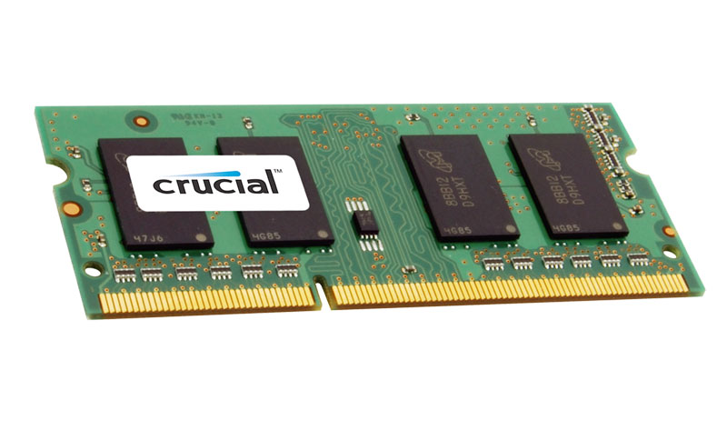 CT10085997 Crucial 4GB PC3-12800 DDR3-1600MHz non-ECC Unbuffered CL11 204-Pin SoDimm Single Rank Memory Module