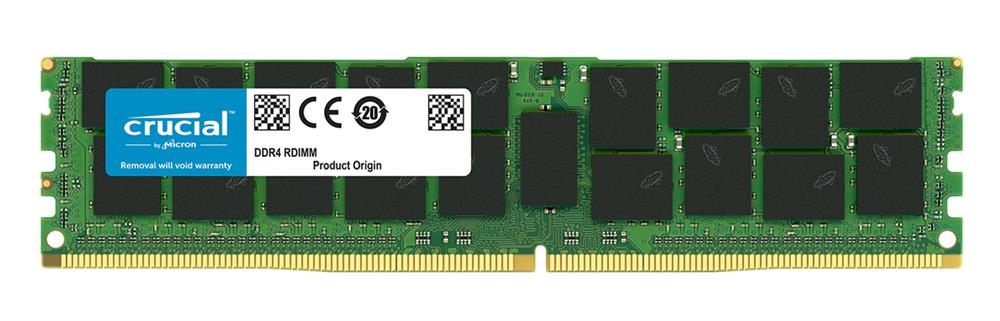 CT16G4RFD824A Crucial 16GB PC4-19200 DDR4-2400MHz Registered ECC CL17 288-Pin DIMM 1.2V Dual Rank Memory Module