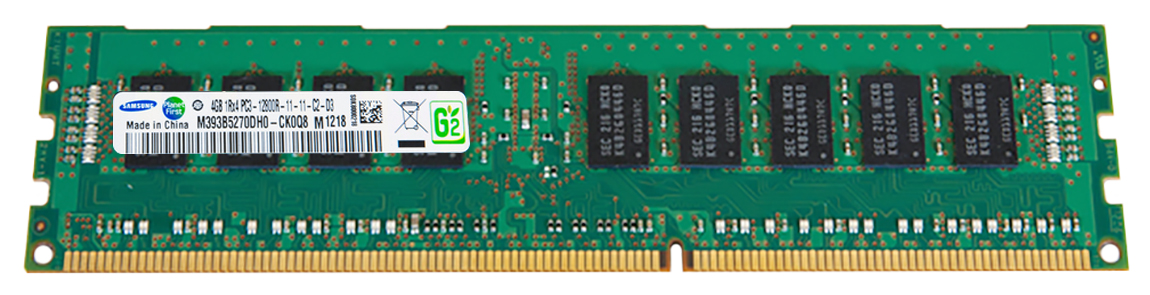 3D-14D330R13392-4G 4GB Module DDR3 PC3-12800 CL=11 Registered ECC w/Parity DDR3-1600 Single Rank, x4 1.5V 512Meg x 72 for Lenovo ThinkServer RD630 2592-A3U 0A89481
