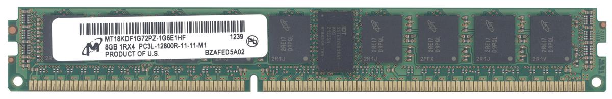 3D-14D391R11375L-8G 8GB Module DDR3 PC3-12800 CL=11 Registered ECC w/Parity DDR3-1600 Single Rank, x4 Very Low Profile Low Voltage 1.35V 1024Meg x 72 for IBM Corp. BladeCenter HS23 7875C4U 46W0699