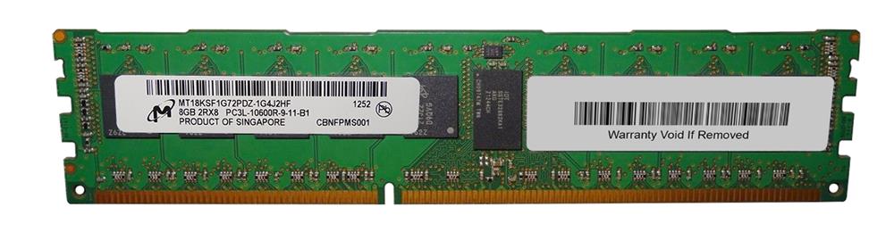 3D-15D331R26181-8G 8GB Module DDR3 PC3-10600 CL=9 Registered ECC w/Parity DDR3-1333 Dual Rank, x8 Low Voltage 1.35V 1024Meg x 72 for Intel S2600GL4 Server Board n/a