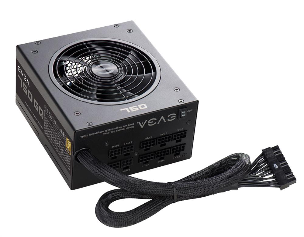 210-GQ-0750-V1 EVGA 750 GQ 750-Watts 12V 62.4A 80 Plus Gold Power Supply