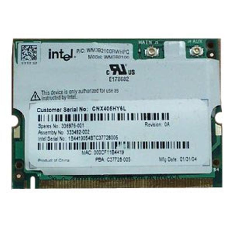 336976-001N HP Mini PCI IEEE 11MBps 802.11b/g Wireless LAN (WLAN) Network Interface Card