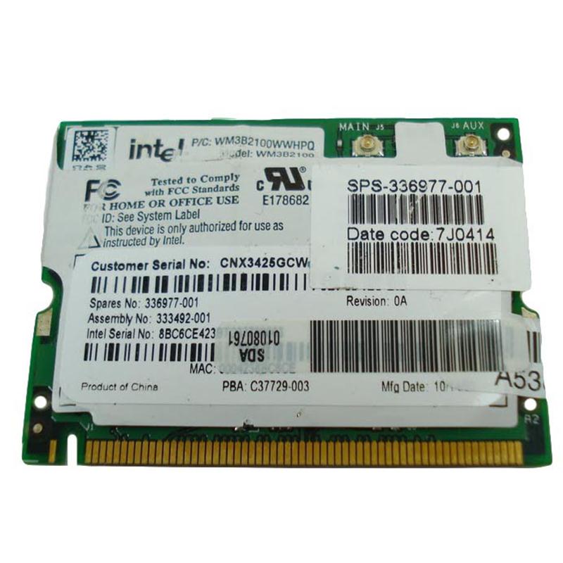 336977-001N HP Mini PCI IEEE 11MBps 802.11b Wireless LAN (WLAN) Network Interface Card