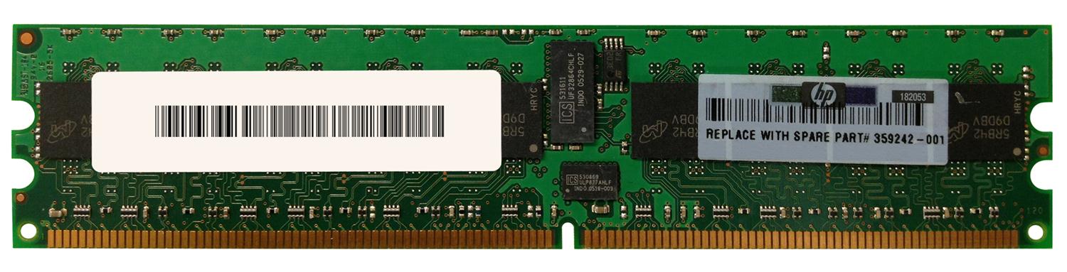 359242-001 HP 1GB PC2-3200 DDR2-400MHz ECC Registered CL3 240-Pin DIMM Single Rank Memory Module for ProLiant Servers
