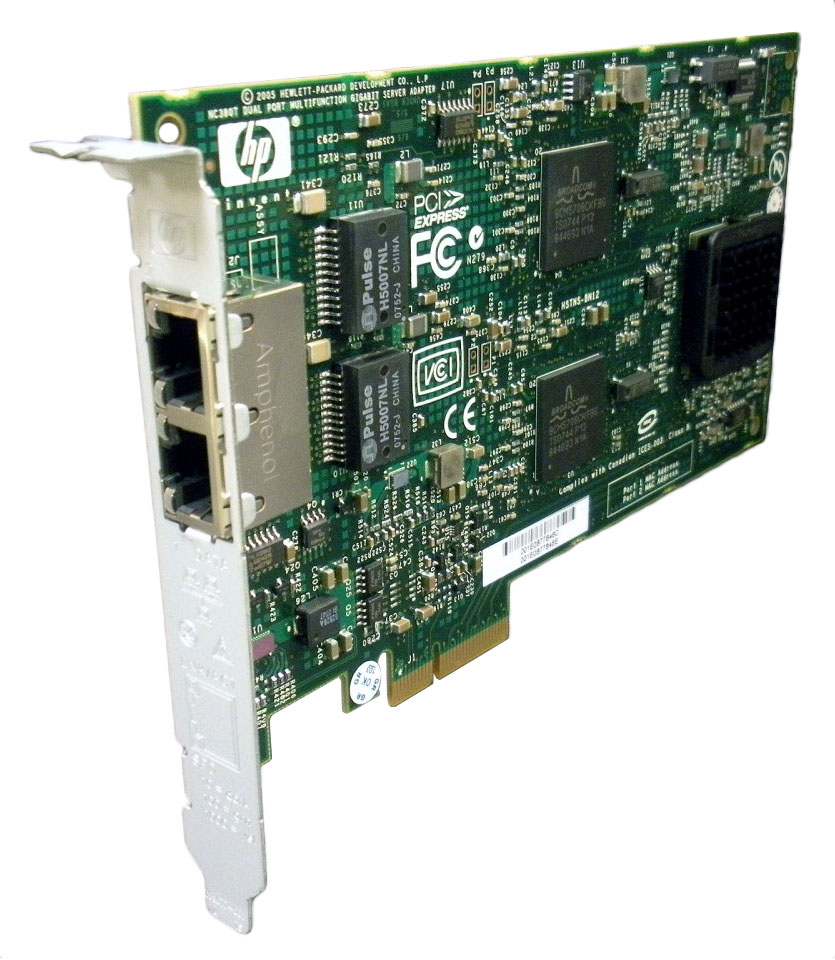 374443-001N HP Dual-Ports RJ-45 1Gbps 10Base-T/100Base-TX/1000Base-T Gigabit Ethernet PCI Express x4 Multifunction Server Network Adapter