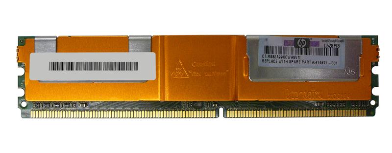 416471-001 HP 1GB PC2-5300 DDR2-667MHz ECC Fully Buffered CL5 240-Pin DIMM Dual Rank Memory Module for ProLiant Servers