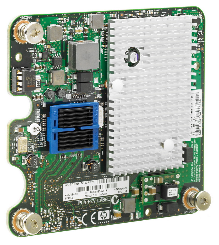 467799-B21 HP Dual-Ports 10Gbps 10GBase-KR 10 Gigabit Ethernet PCI Express 2.0 x8 Mezzanine Multifunction Network Adapter for c-Class BladeSystem