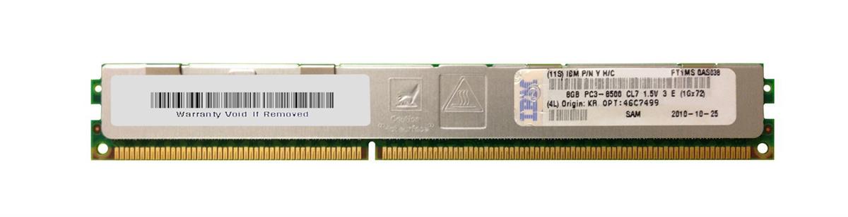 46C749906 IBM 8GB PC3-8500 DDR3-1066MHz ECC Registered CL7 240-Pin DIMM Very Low Profile (VLP) Quad Rank Memory Module