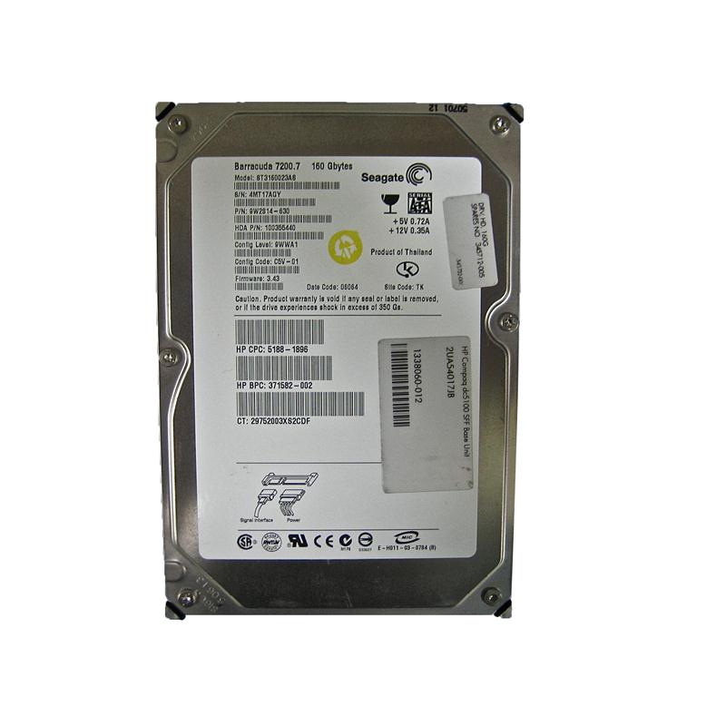 5188-1896 HP 160GB 7200RPM SATA 1.5Gbps 3.5-inch Internal Hard Drive