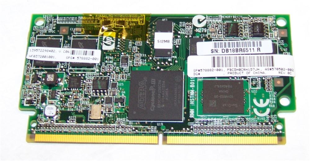 578882-001N HP 512MB FBWC (Flash Backed Write Cache) Memory Module for Smart Array P212/P410/P411 Controller
