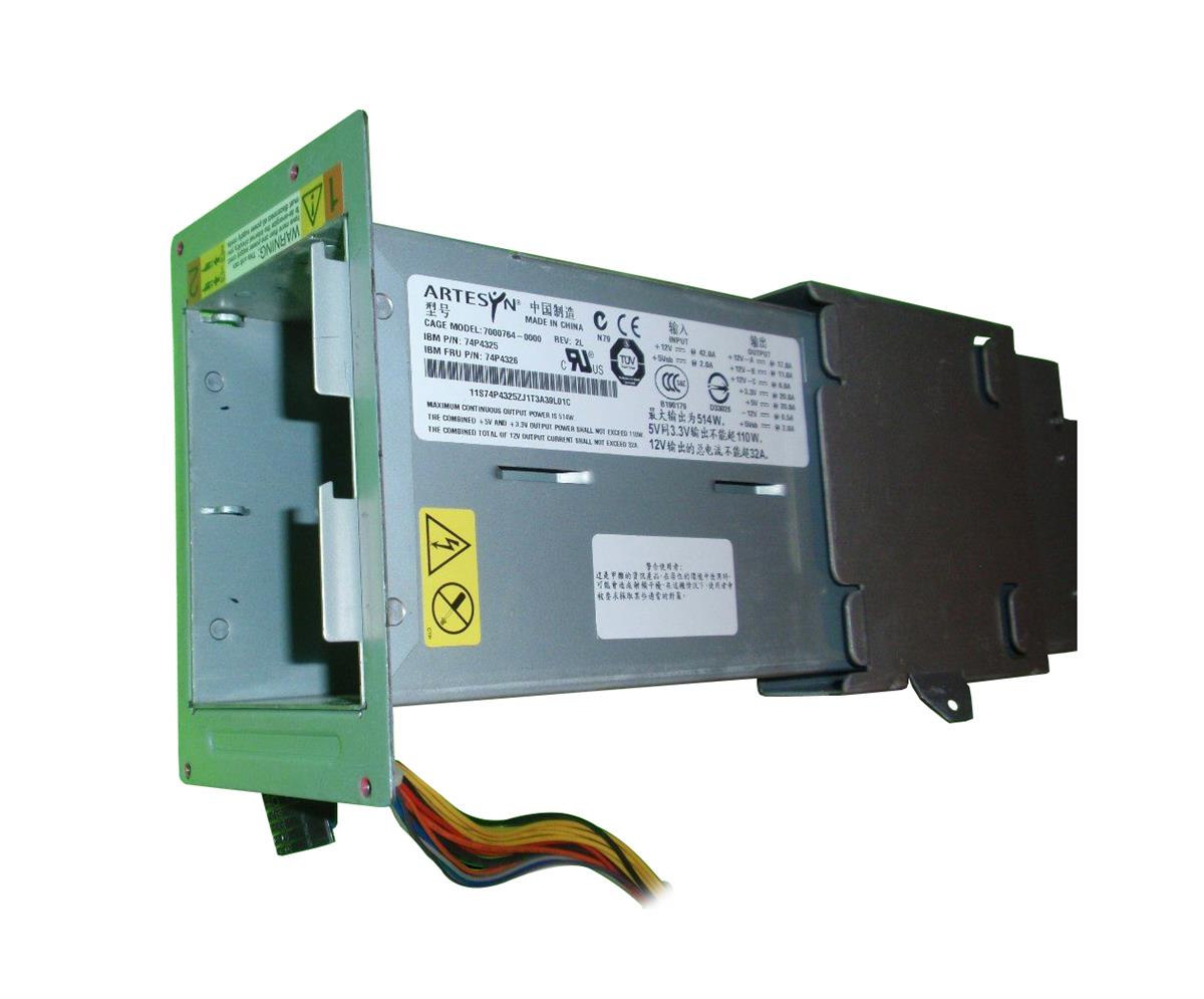 74P4326 IBM 514-Watts Power Supply Cage with Fan for System x225