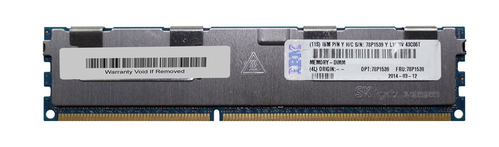 78P1539 IBM 32GB PC3-8500 DDR3-1066MHz ECC Registered CL7 240-Pin DIMM Quad Rank Memory Module