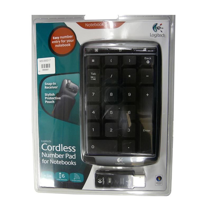 920-000217 Logitech Cordless Number Pad for Notebooks
