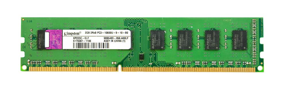 9995403-056.A00LF Kingston 2GB PC3-10600 DDR3-1333MHz non-ECC Unbuffered CL9 240-Pin DIMM Dual Rank Memory Module