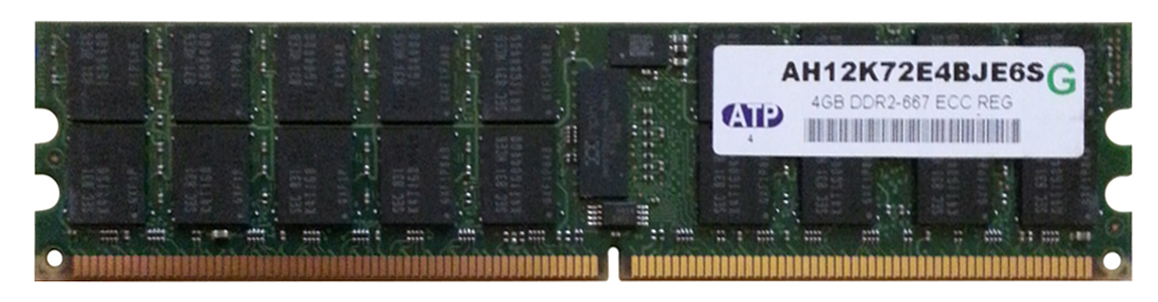 AH12K72E4BJE6S ATP 4GB PC2-5300 DDR2-667MHz ECC Registered CL5 240-Pin DIMM Dual Rank Memory Module