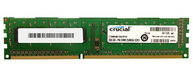 CT25664BA1339.8FHR Crucial 2GB DDR3 PC10600 Memory